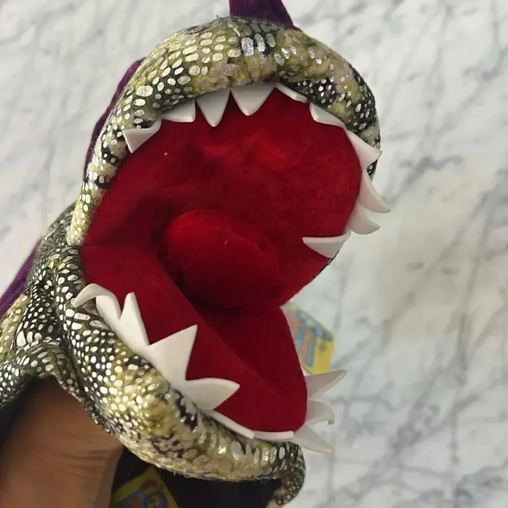 NWT Triceratops Dinosaur Costume Mask Head Stuffed Plush Horns Halloween